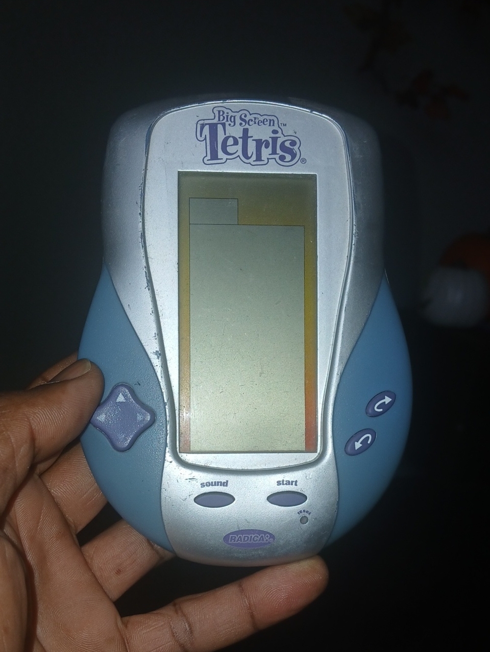 vintage 2002 Radica Big Screen Tetris handheld electronic game.
